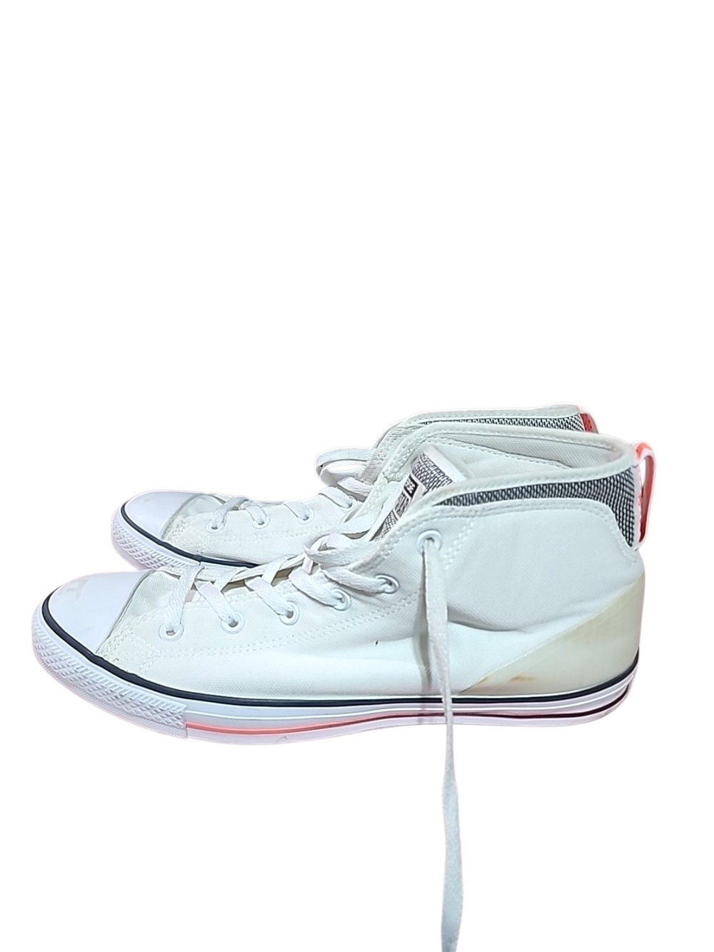 Converse White Canvas High-Top Sneakers Size 12 Mens
